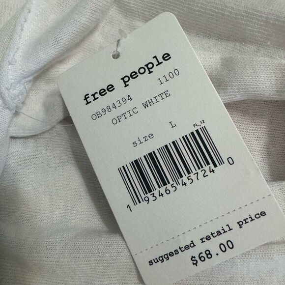 NWT We The Free Chill Out Cold Shoulder Top in Optic White - Picture 7 of 9